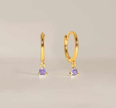Brilliant Cut Alexandrite Hoops