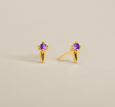 Spike Amethyst Stud