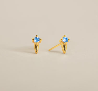 Spike Aquamarine Stud