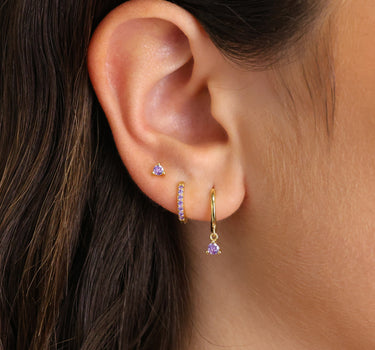 Alexandrite Dangle Ear Stack