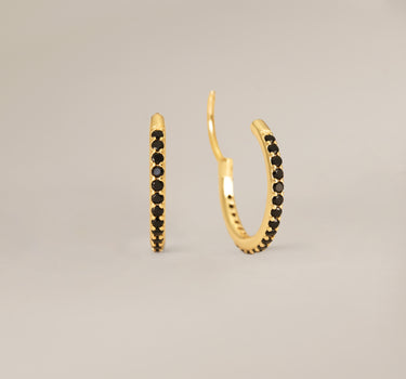 Paved Black Onyx Clicker Hoop
