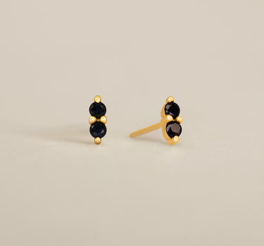 Twin Black Onyx Studs