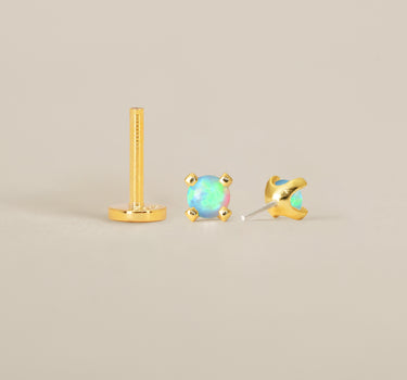 Blue Opal Push Pin