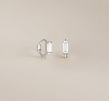 Mini Diamond Baguette Hoop
