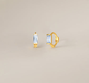 Mini Zircon Baguette Hoop