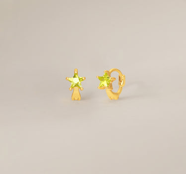 Mini Apple Green Star Hoops