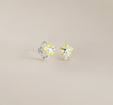Mini Apple Green Cherry Blossom Hoops