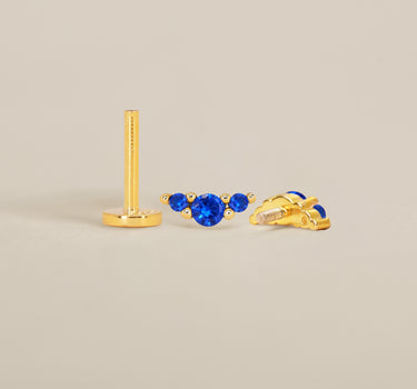 Sapphire Climber Flat Back Labret