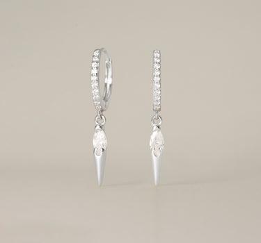 Paved Spike Diamond Hoops