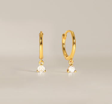 Brilliant Cut Diamond Hoops