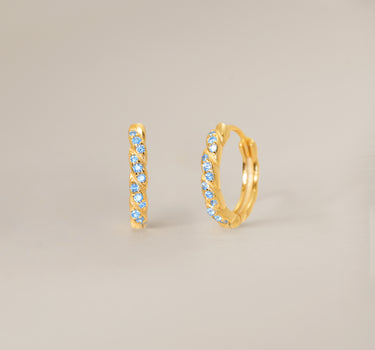 Aquamarine Rope Paved Hoop
