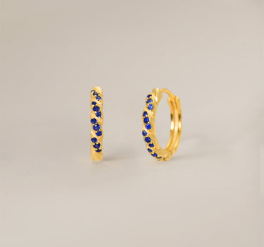 Sapphire Rope Paved Hoop
