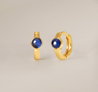 Sapphire Gemstone Huggie Hoops
