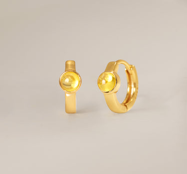 Topaz Gemstone Huggie Hoops