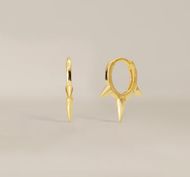 Solid Spike Statement Huggie Hoop
