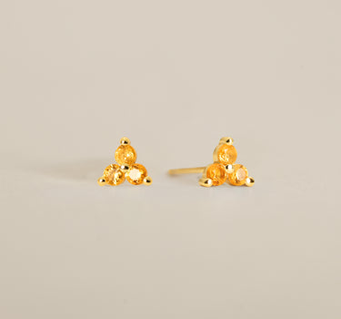 Lotus Topaz Flower Studs