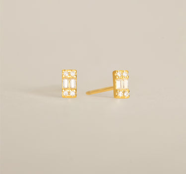 Twin Baguette Diamond Stud