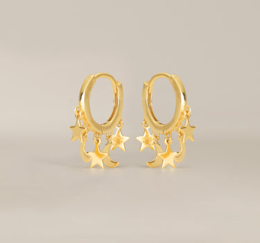 Celestial Dangle Charm Hoop