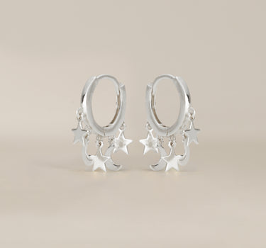 Celestial Dangle Charm Hoop
