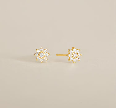Diamond Flower Studs