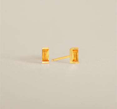 Baguette Topaz Stud