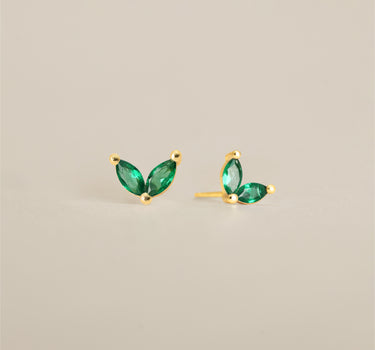 Emerald Twin Marquise Stud
