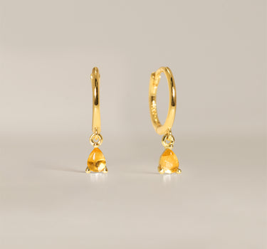 Topaz Teardrop Hoops