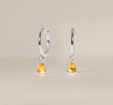 Topaz Teardrop Hoops