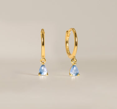 Zircon Teardrop Hoops