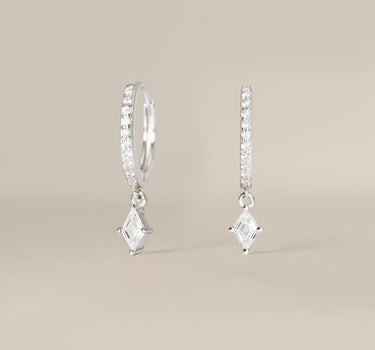 Paved Diamond Cut Hoops