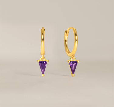 Amethyst Spike Gemstone Hoops