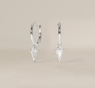 Diamond Spike Gemstone Hoops