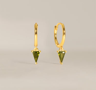 Peridot Spike Gemstone Hoops