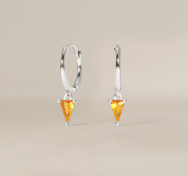 Topaz Spike Gemstone Hoops