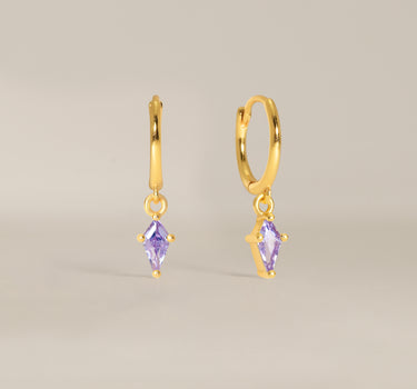 Alexandrite Kite Cut Hoops