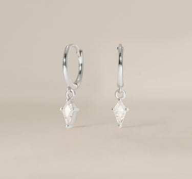 Diamond Kite Cut Hoops