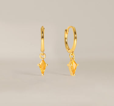 Topaz Kite Cut Hoops