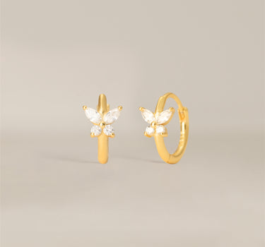 Butterfly Huggie Hoop Earring
