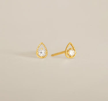 Teardrop Diamond Studs