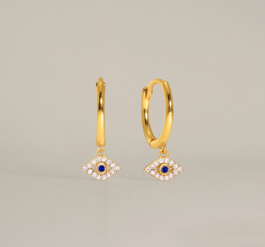Evil Eye Dangle Hoop