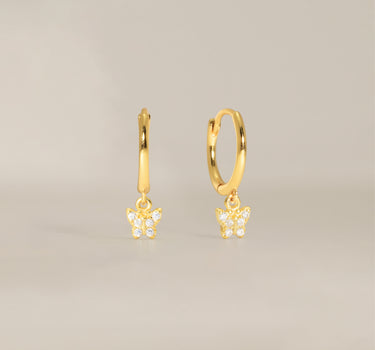 Butterfly Dangle Hoops