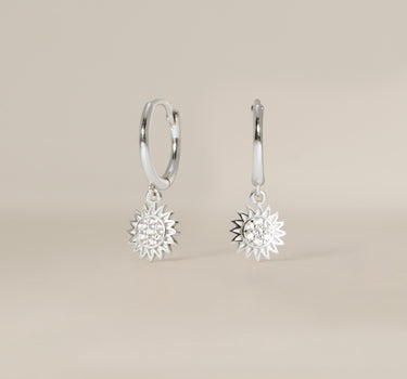 Sunflower Dangle Hoops