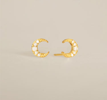 Diamond Moon Studs