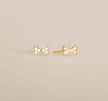 Diamond Bowtie Studs