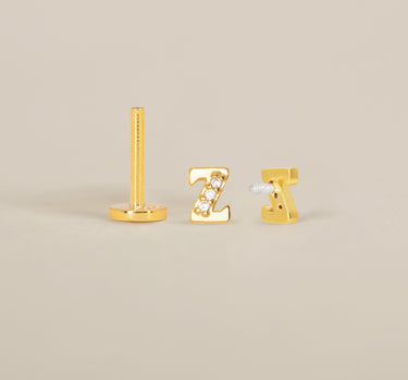 Z - Letter Flat Back Labret