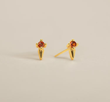 Spike Garnet Stud