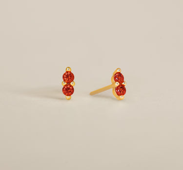 Twin Garnet Studs