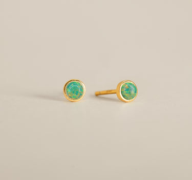 Sphere Green Opal Studs