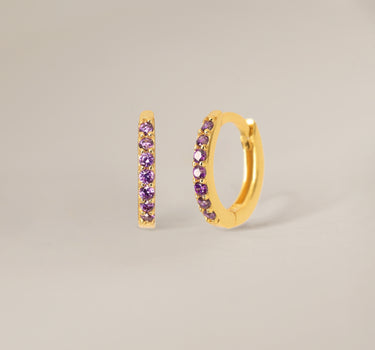 PAVED Amethyst Hoops