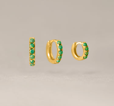 PAVED Green Opal Hoops